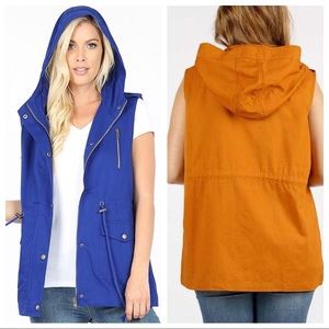 Denim Blue Cargo Vest